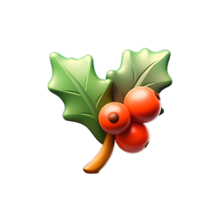 圣诞冬青3D冬季节日素材