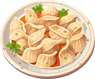 冬季美食饺子素材