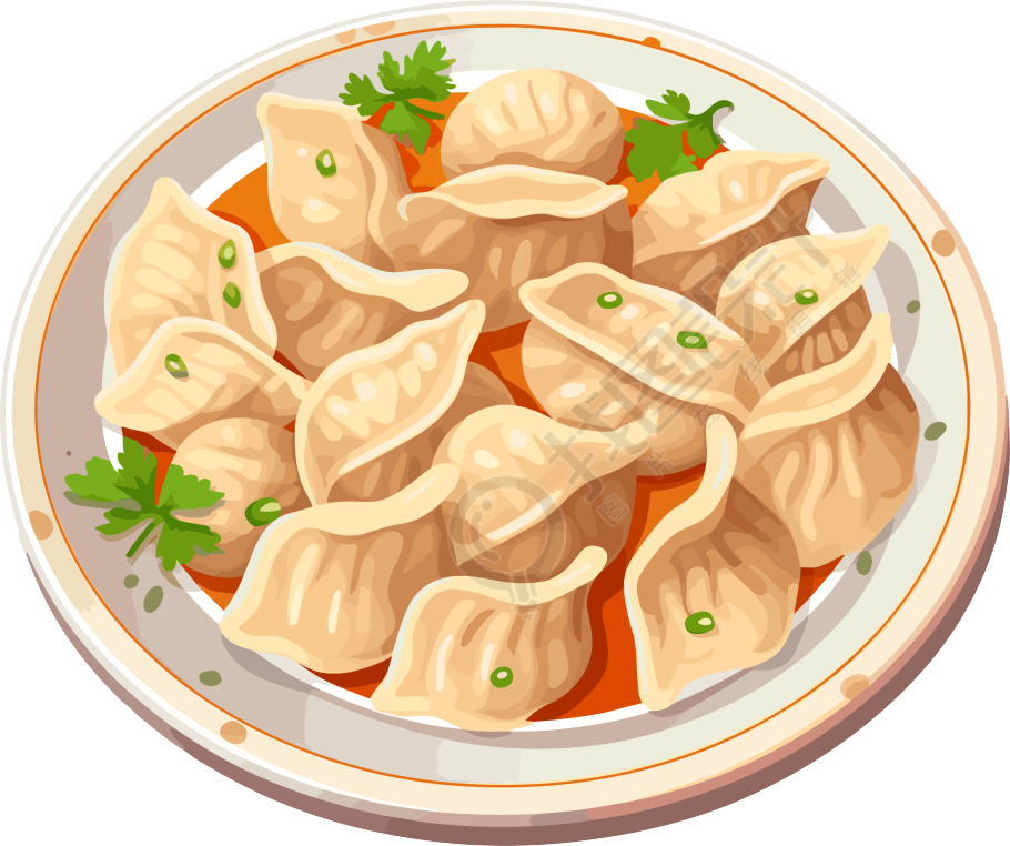 冬季美食饺子素材