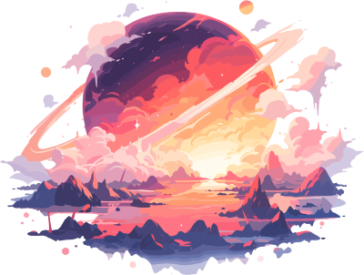 2D创意设计外星球插画