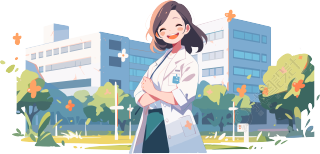 医学主题设计女医生微笑插图