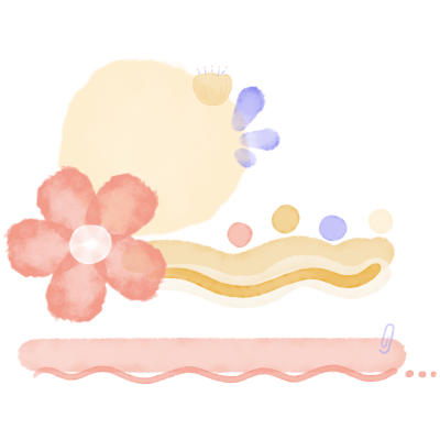 水彩晕染的粉色小花创意设计插画