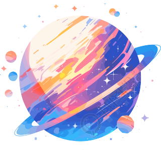 外星行星创意设计矢量插图