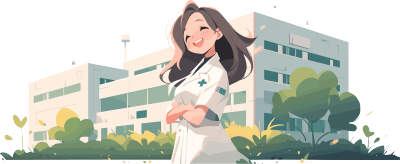 微笑的中国医生PNG插画
