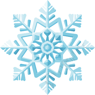 创意设计蓝色雪花图形素材