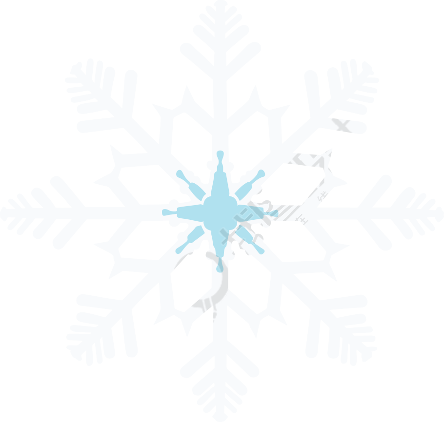 手绘雪花扁平插画