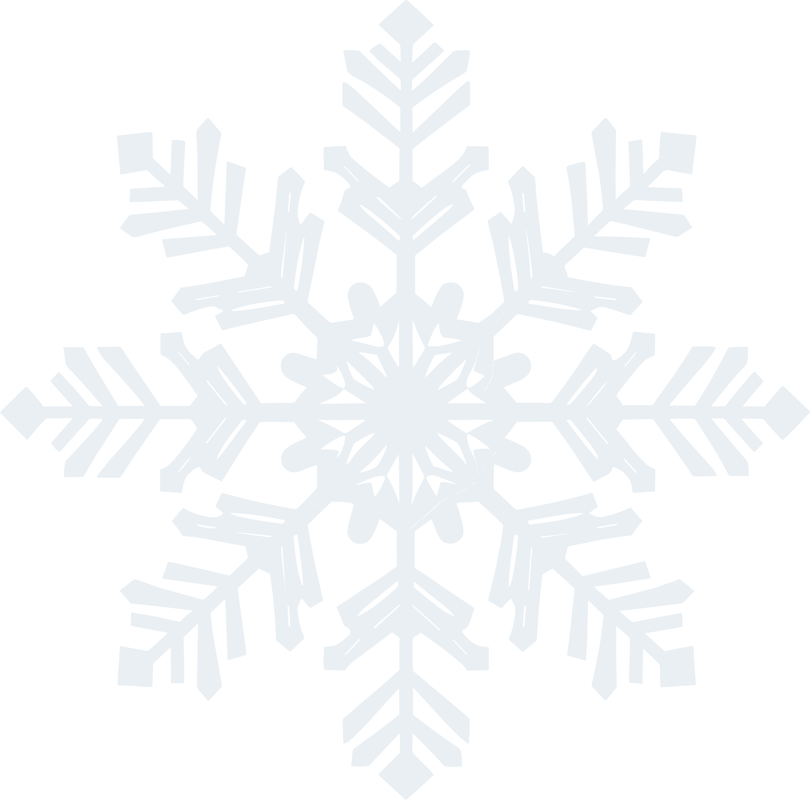 透明背景白色雪花素材