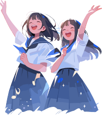 2D图形插画合唱女生设计元素