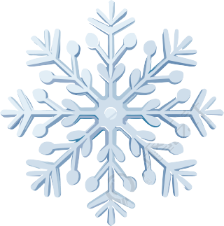 可商用冬季元素雪花插图