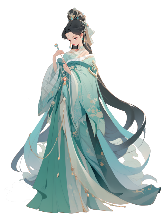 透明背景中国敦煌女神插图