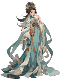 清新动感的敦煌女神插图
