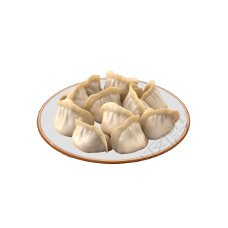 美味中式饺子商业设计插画