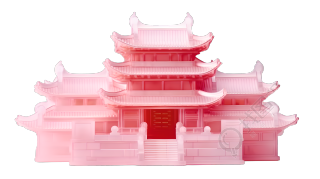 阁楼果冻积木模型插画
