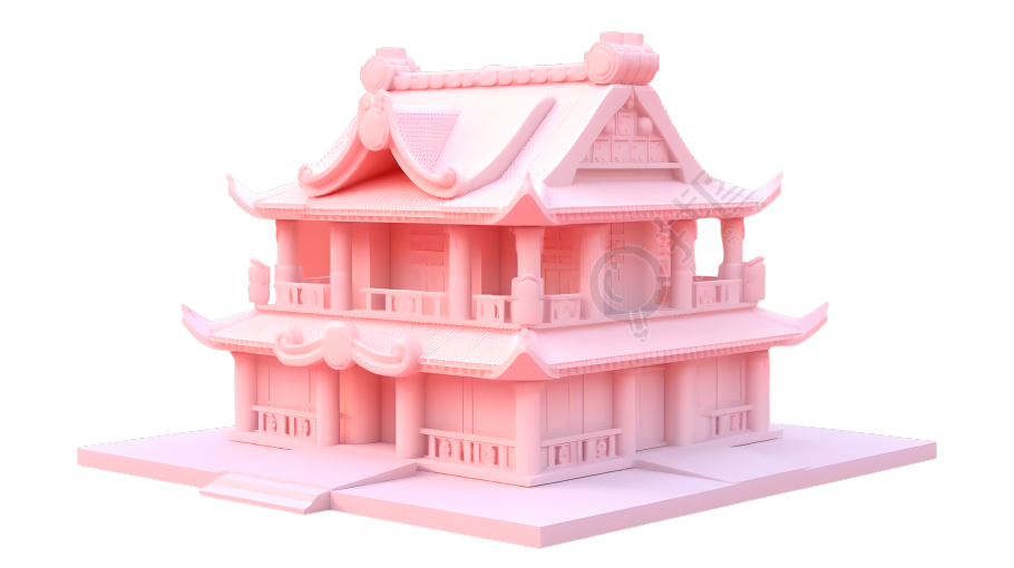 商业设计古代中国阁楼素材