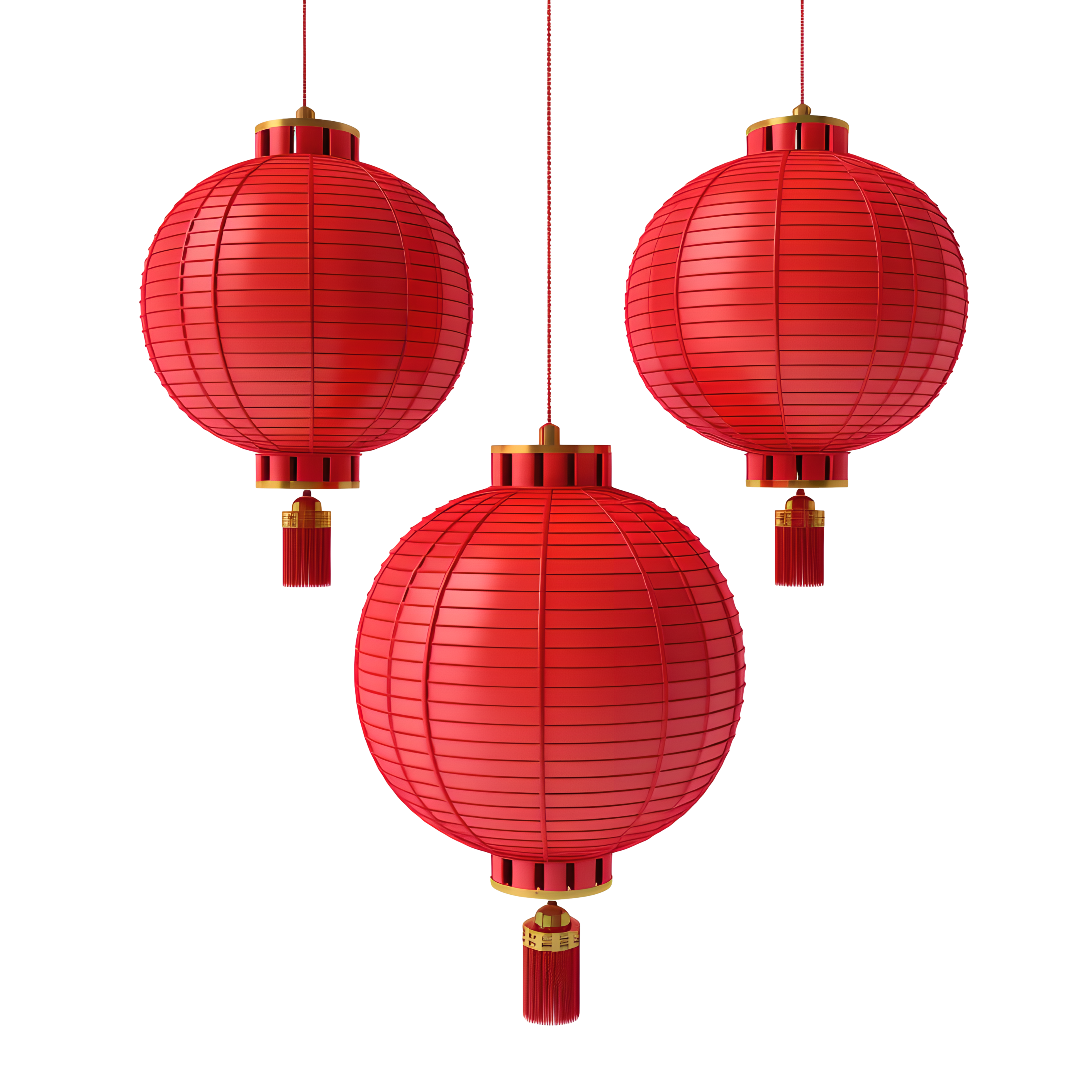 红色中国灯笼中式庆祝元素