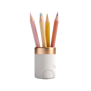 简约素描铅笔3D素材