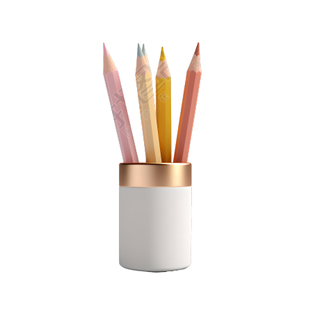 简约素描铅笔3D素材