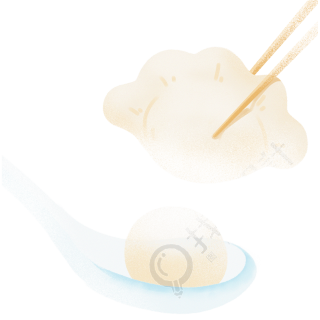水饺和汤圆的图形素材