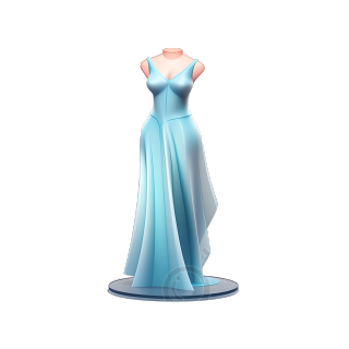 连衣裙3D图标设计插图