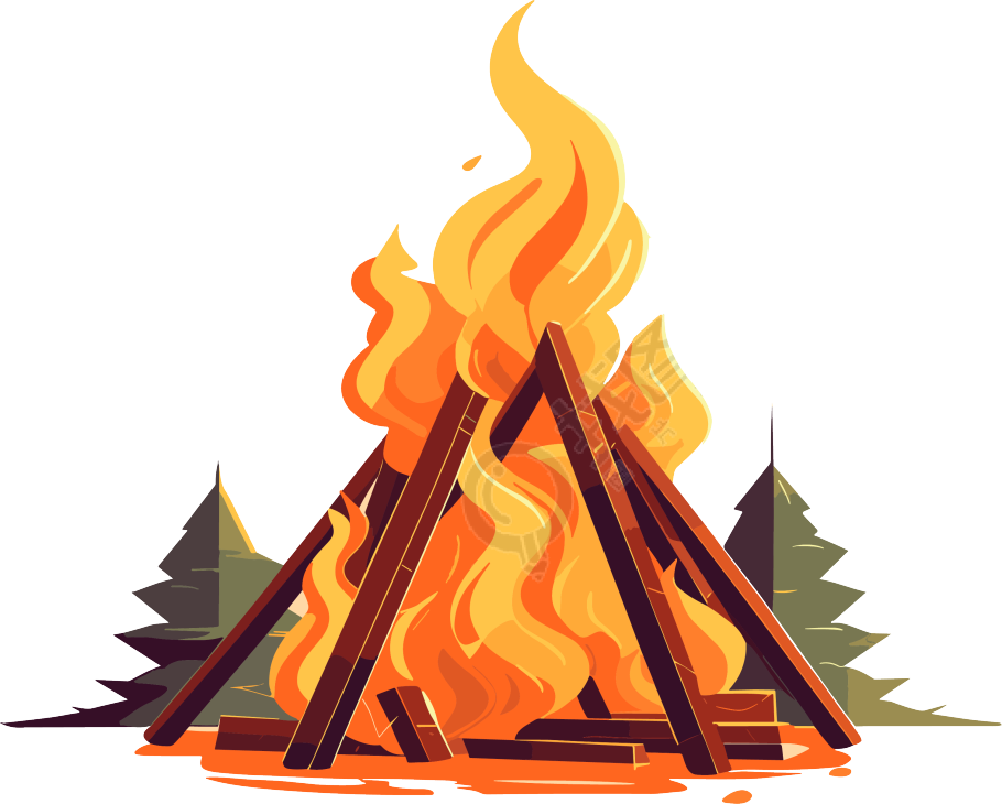 篝火高清质量图形素材