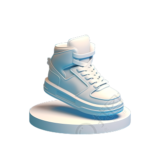 板鞋简约风格3D图标设计元素