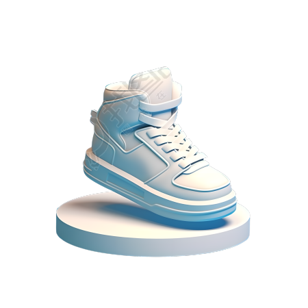 板鞋简约风格3D图标设计元素