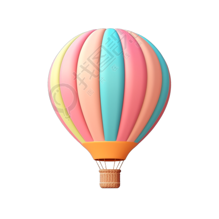 热气球可商用高清PNG插画