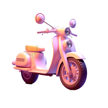 电动车3D渲染透明背景元素