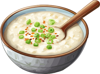 白粥欢乐美味素材