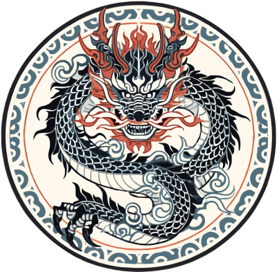 中国龙头图案花纹设计素材