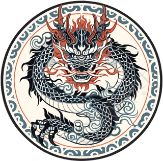 中国龙头图案花纹设计素材