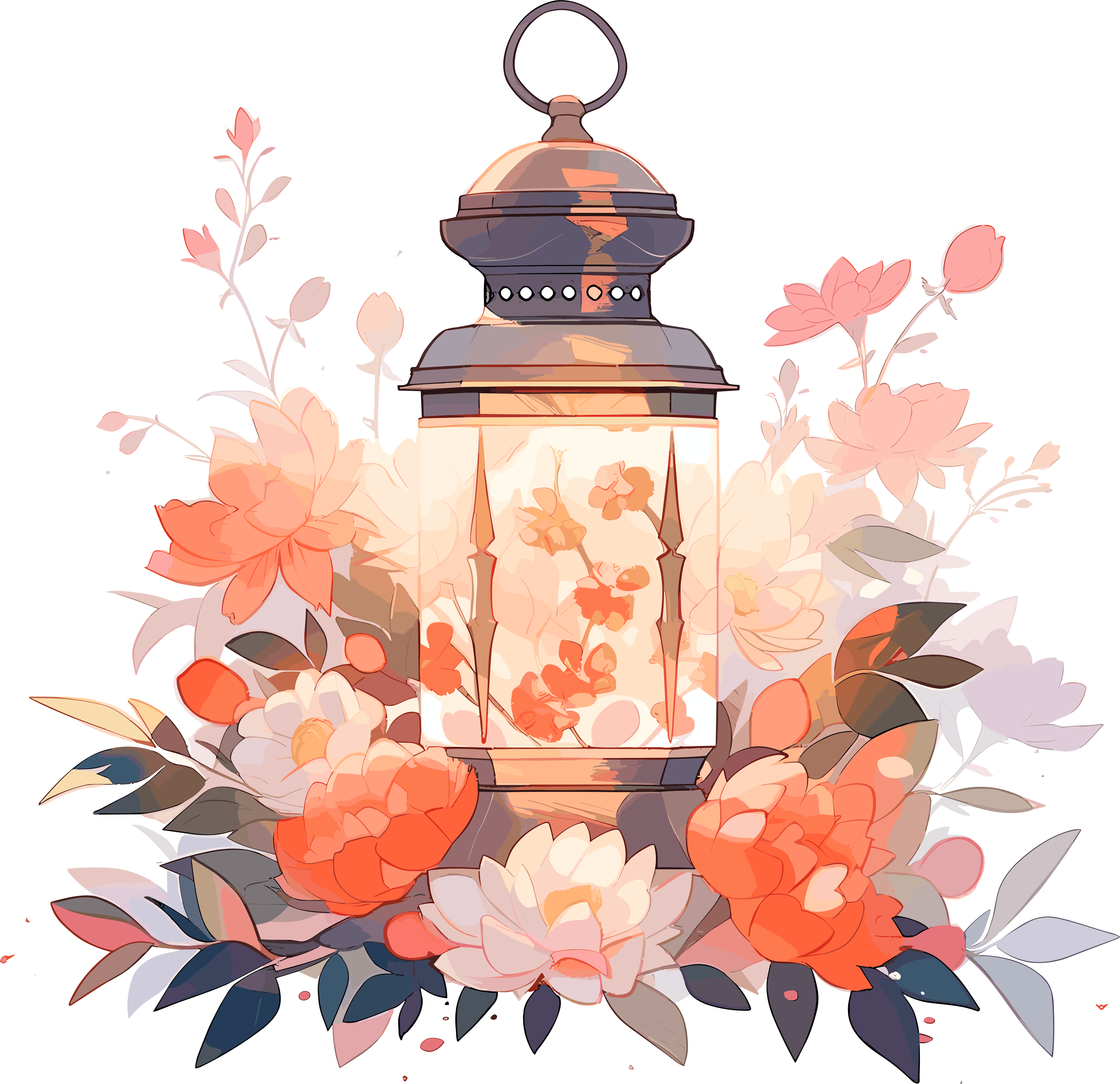 国风花灯平面设计素材
