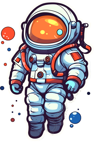 可爱太空人宇航员图案