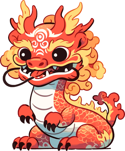 中国龙可爱创意设计图