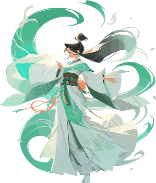 仙女透明背景高清图形插画