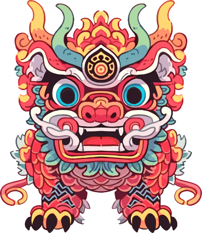 超可爱的中式龙素材图
