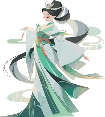 仙女大长腿插画素材