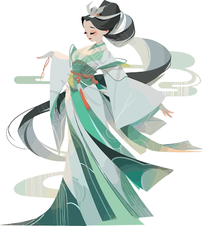 仙女大长腿插画素材