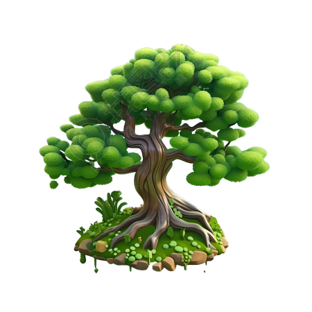 3D大树透明背景创意设计素材