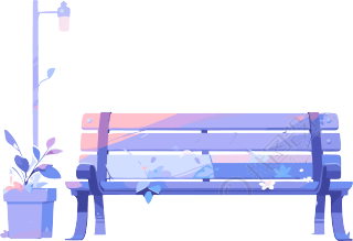 公园长椅商业设计插图