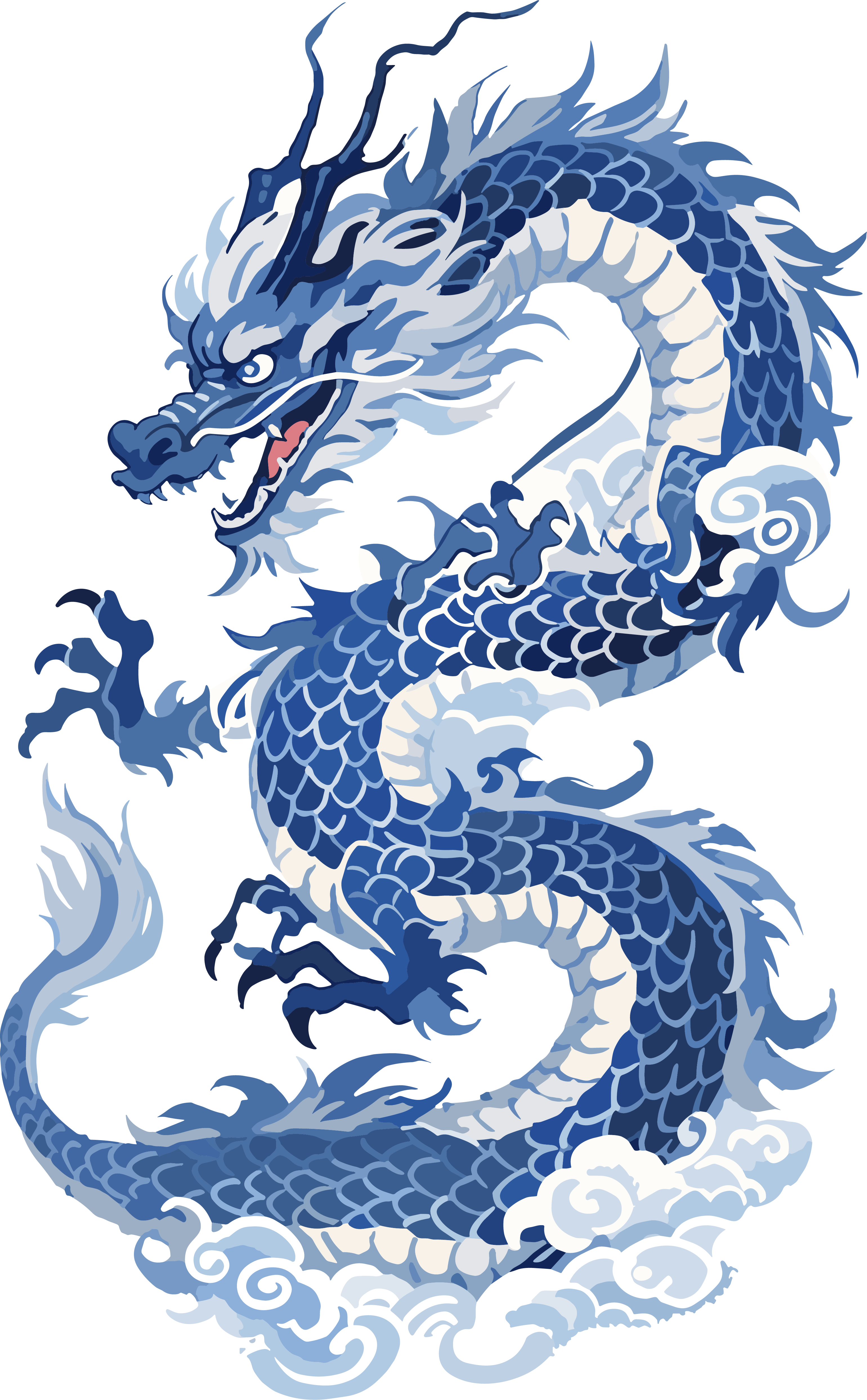 中国龙透明背景图形素材