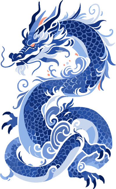 中国龙的扁画设计素材