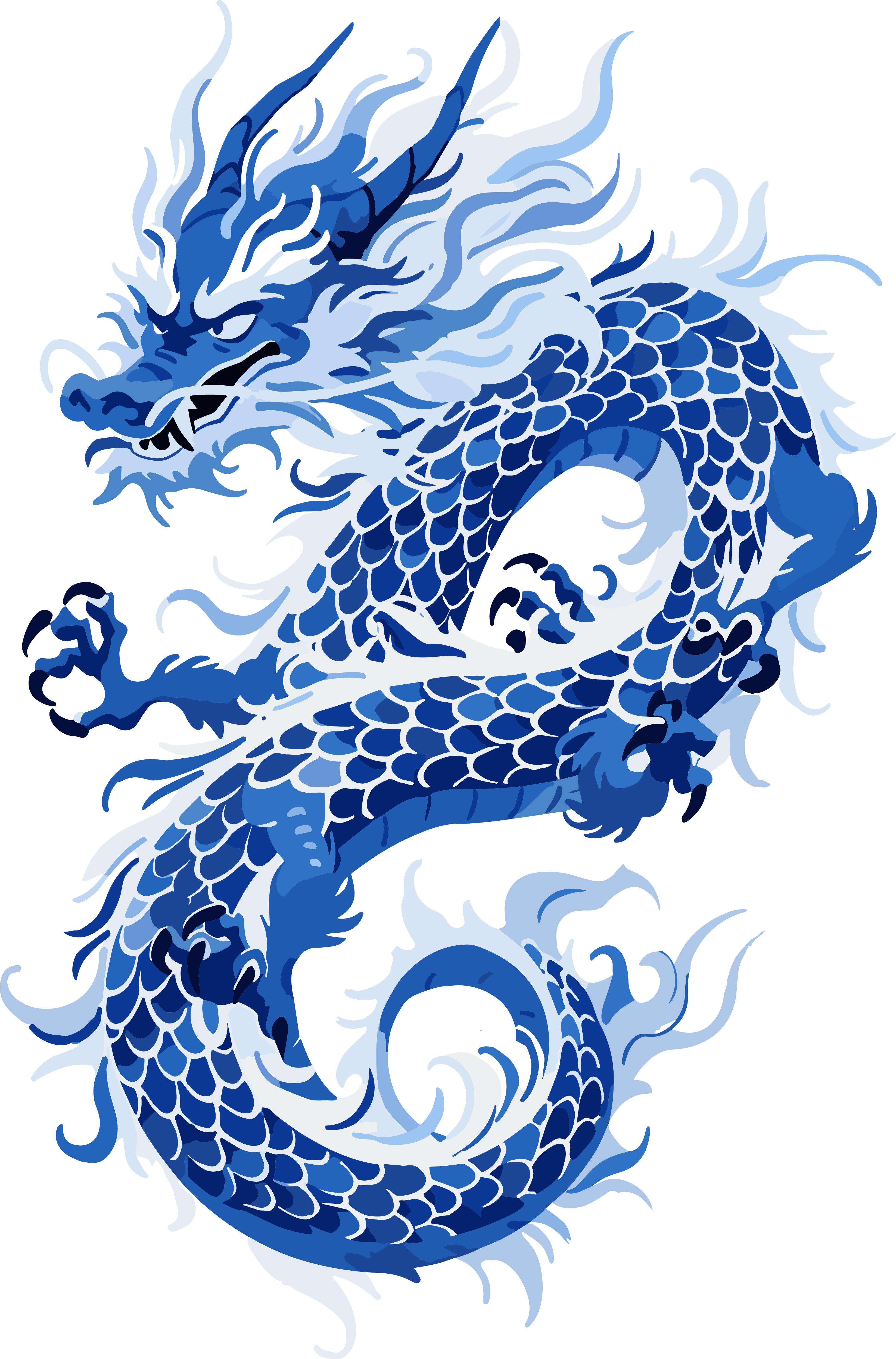 中国龙简洁设计元素