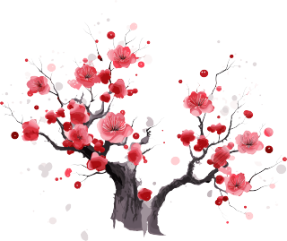 梅花插图中国风插画
