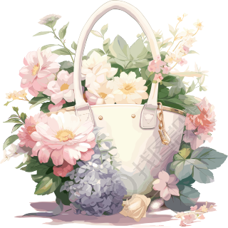 高清丝花包 2D 插画设计
