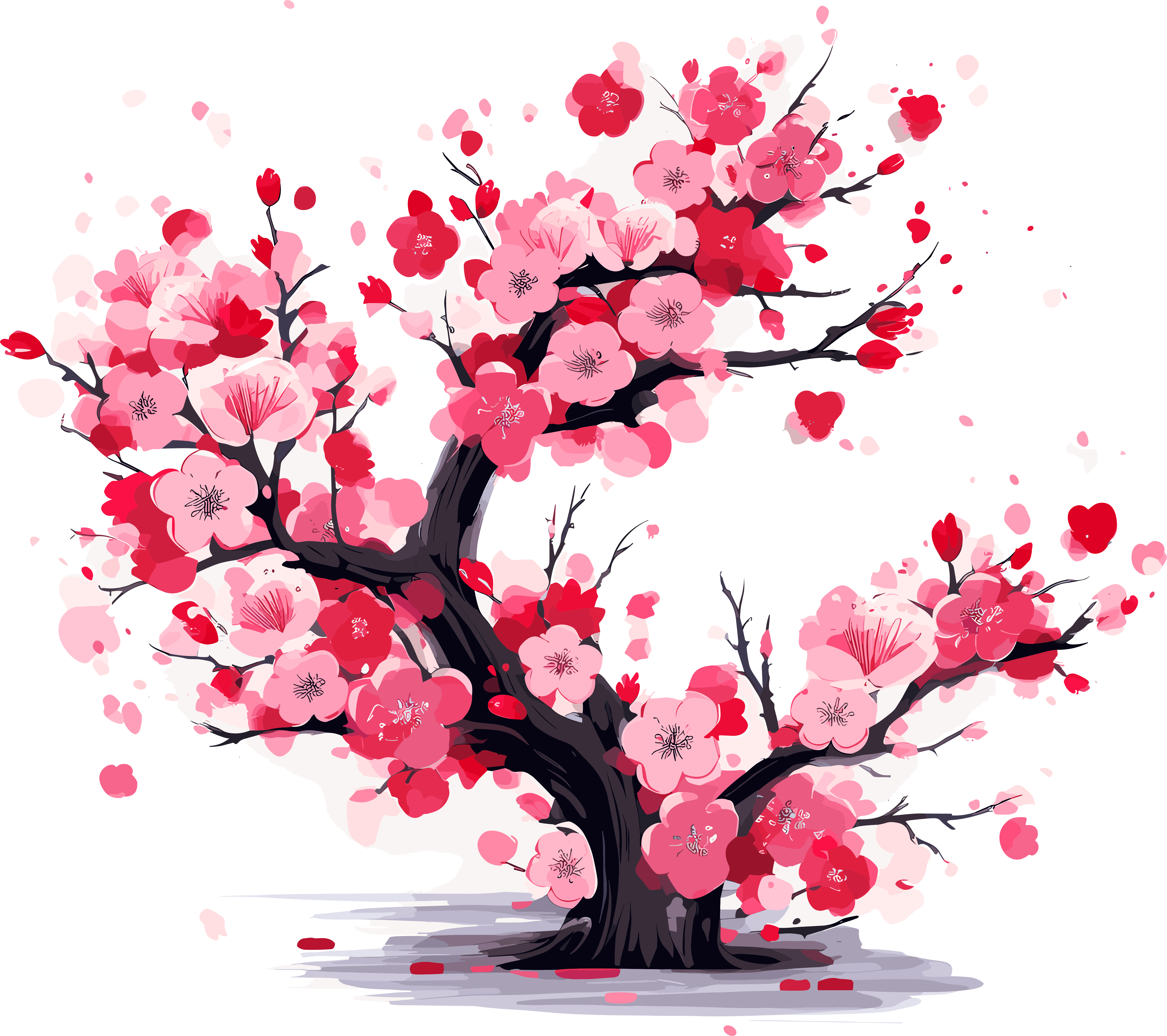 梅花插图中国风