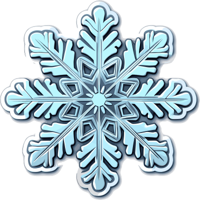 冰雪花贴纸插图