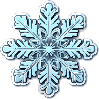 冰雪花贴纸插图