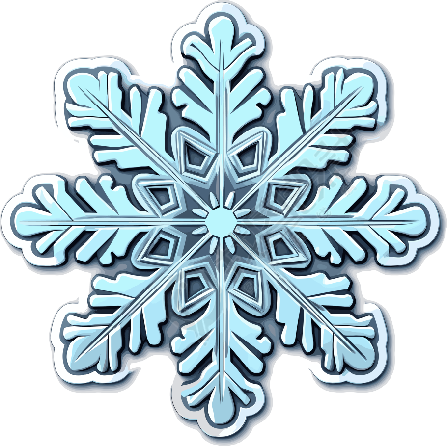 冰雪花贴纸插图