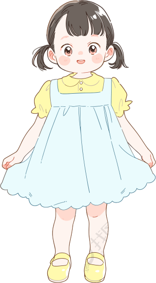 可爱小女孩插画设计